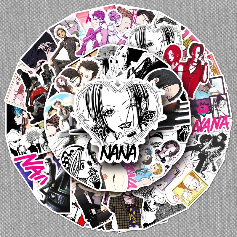 50pcs Anime NANA Graffiti Personalized Cartoon Japanese Waterproof Creative Decor Stickers for Phone Case & Luggage