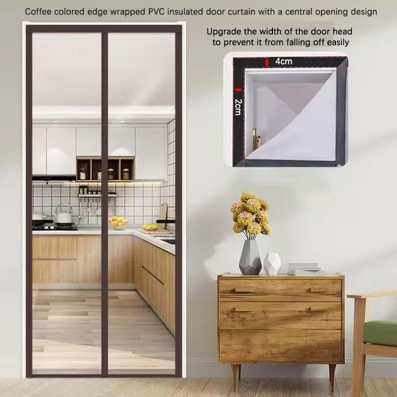 Environmentally friendly PVC door curtains are heat-insulating, windproof and cold resistant easy to install and not easily torn