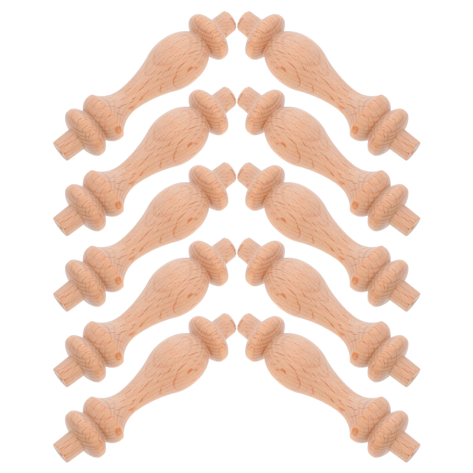 

10 Pcs Guardrail Accessories Furniture Retro Carving Decorations Spindle Wooden