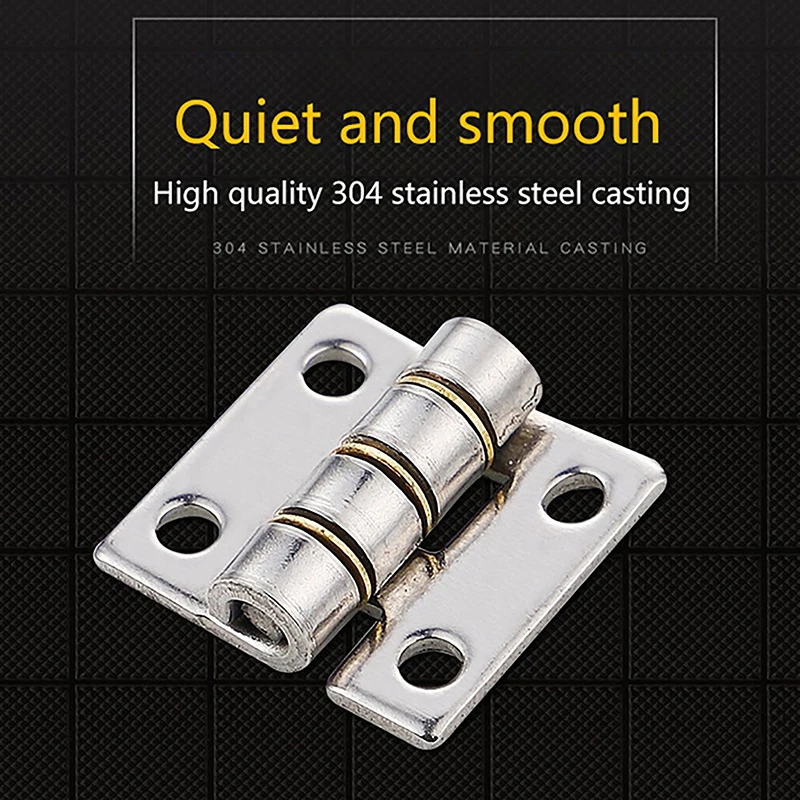 1Pc Thickened 304 Stainless Steel Mini Hinge High Quality Durable Flat Mute For Aluminum Door Bathroom Door Hardware Accessory