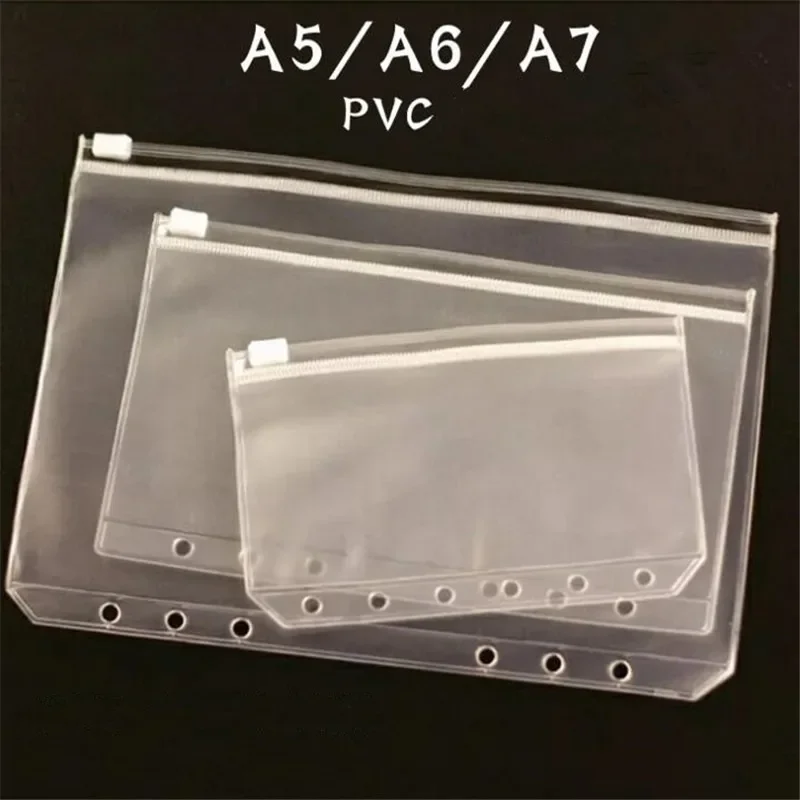 Transparente a5/a6/a7 Lose blatt Seiten tasche für Rechnung Bank Kreditkarten Lagerung Notebook Dekor Aufkleber Memo Pad Tasche