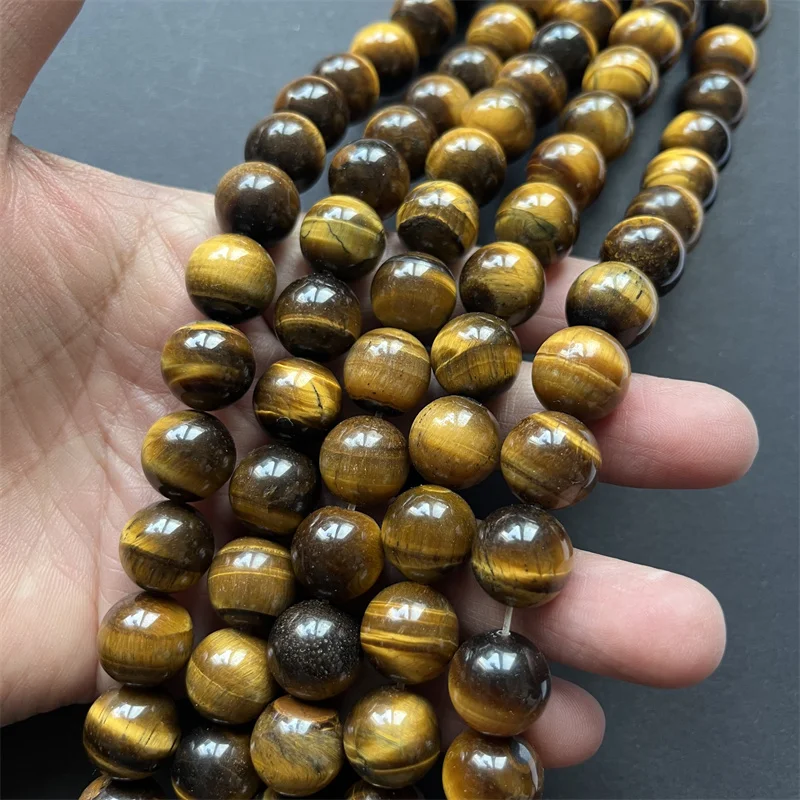 14MM Big Original Reiki Tiger Eye Beads Healing Men Natural Stone Bracelets Blood Circulation Stimulate Enthusiasm Health Care