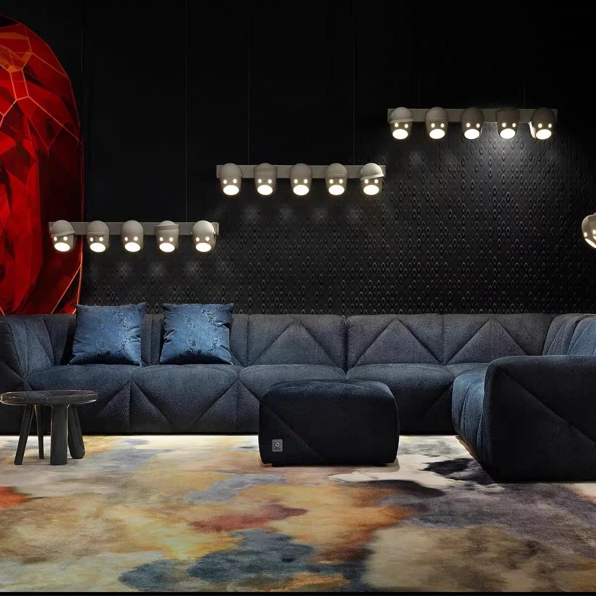 Mask LED Chandelier by Dutch Designer for Living Room Villa Dining Room Retro Personality Creative Hanging Lighting Decoration