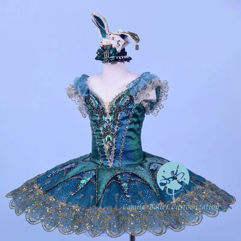 

Высококачественная новая балетная юбка-пачка королевского синего цвета с миллионами клоуна AEDC для соревнований, на заказ для взрослых и детей