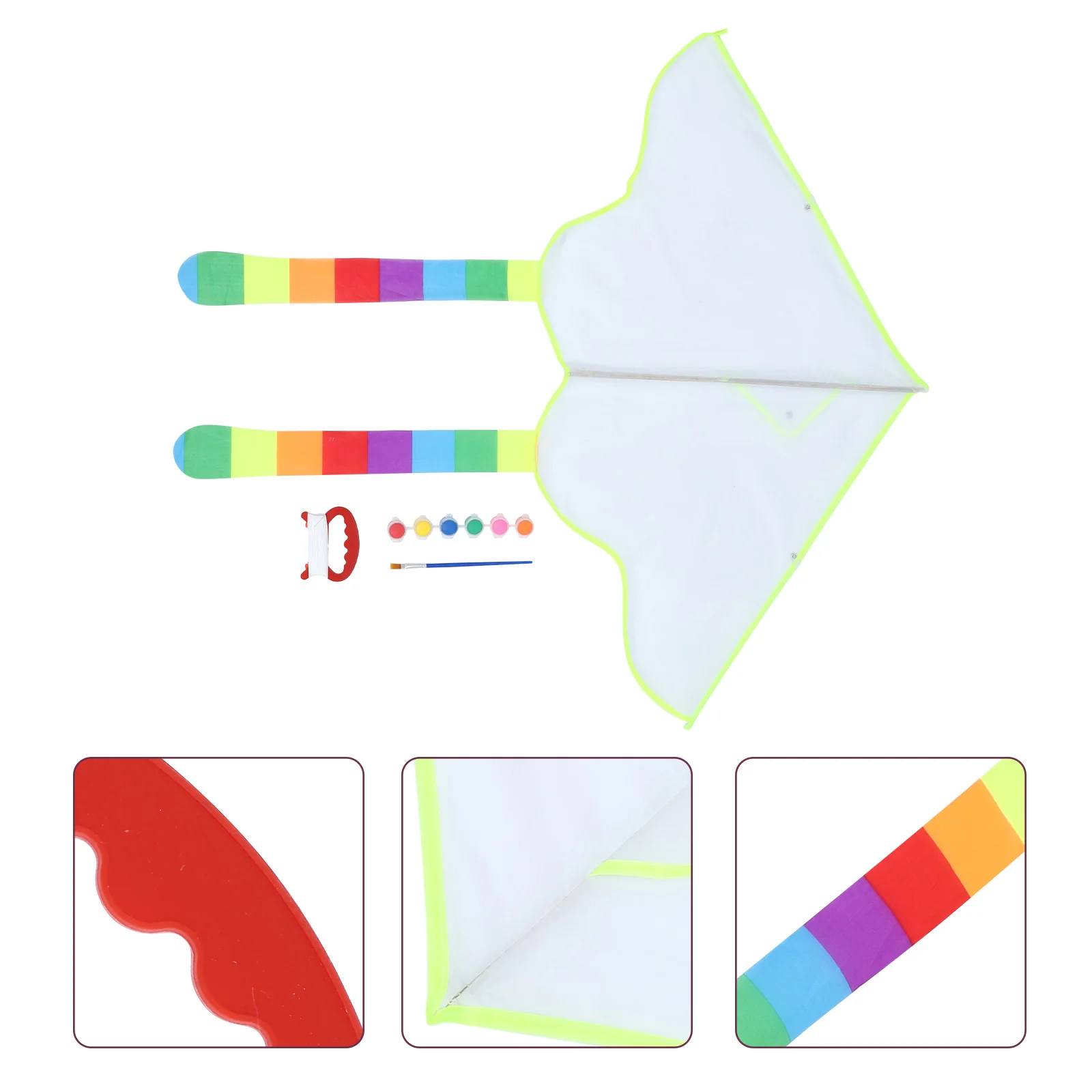 4 juegos de cometas en blanco con forma de Graffiti, juguete blanco para niños, decoración para colorear