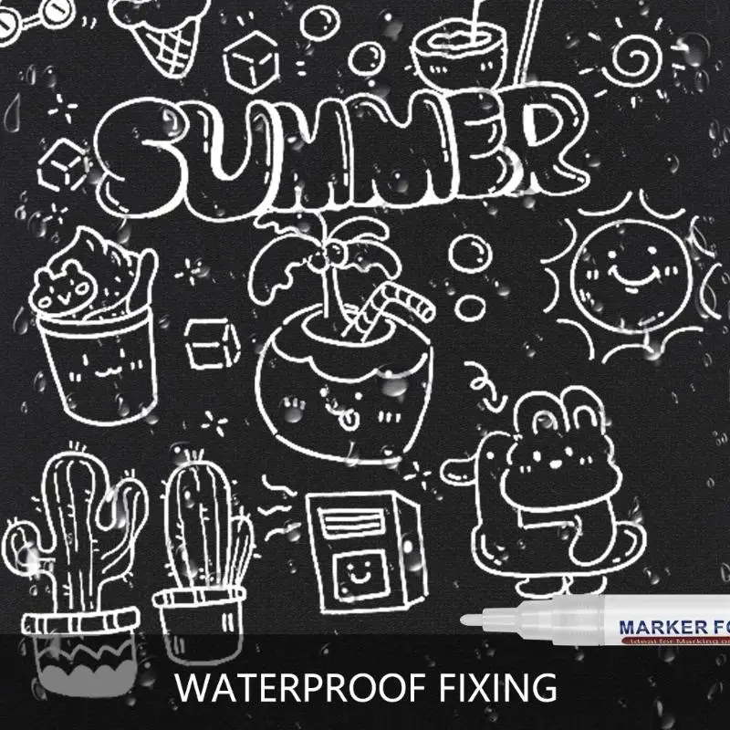 T5EA белая ткань краска ручка 2 мм шириной бывший сухой водонепроницаемый маркер для одежды для одежды для шляпы шляп