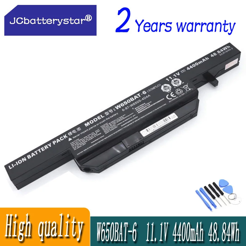 JC W650BAT-6 Laptop Battery for Hasee K610C K650D K750D K570N K710C K590C K750D G150SG G150S G150TC G150MG W650S