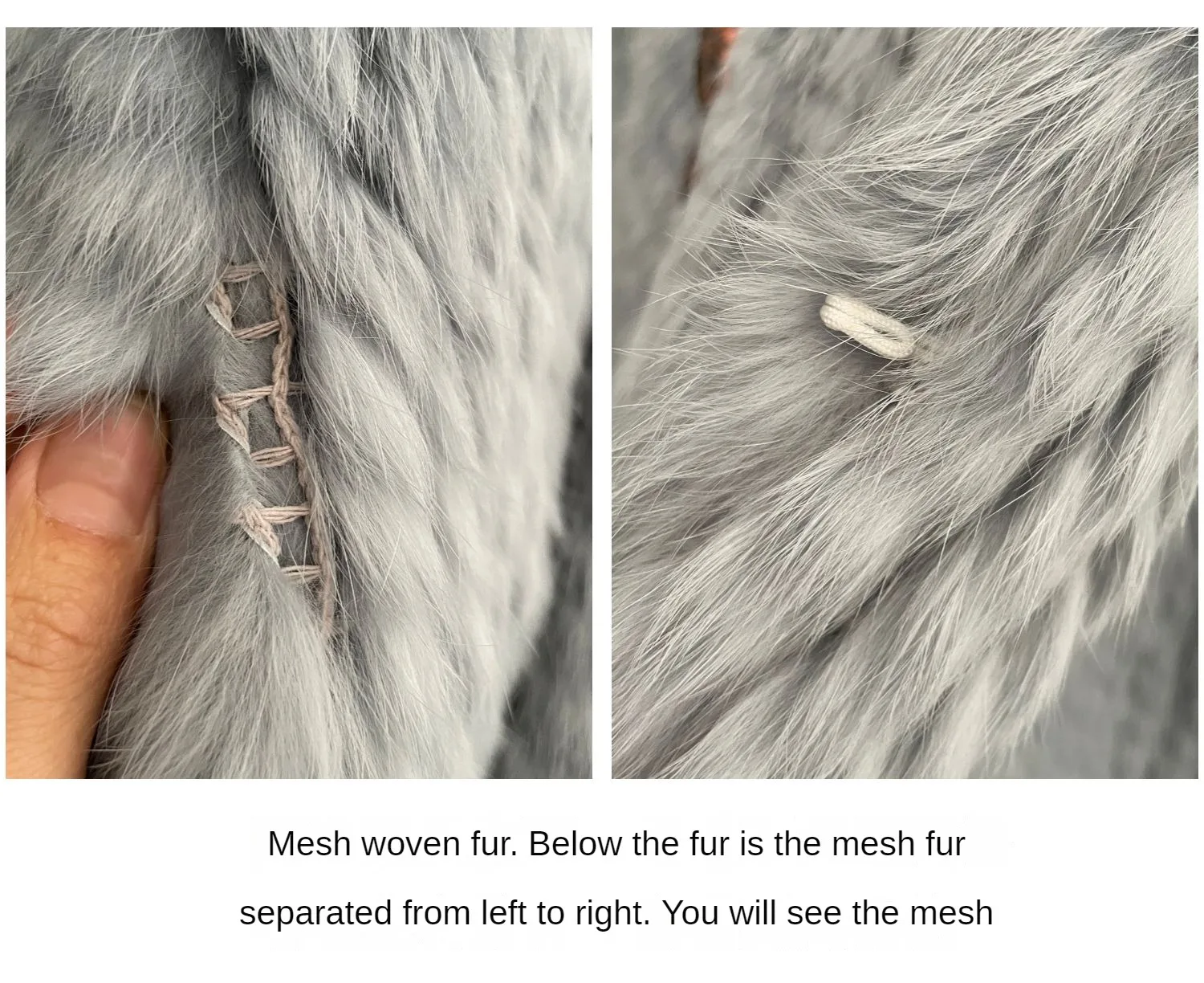 Long Sleeve Casual Loose Knitted Real Rabbit Fur Hooded Coat Women Genuine Natural Rabbit Fur Outwear Female Fur Jacket
