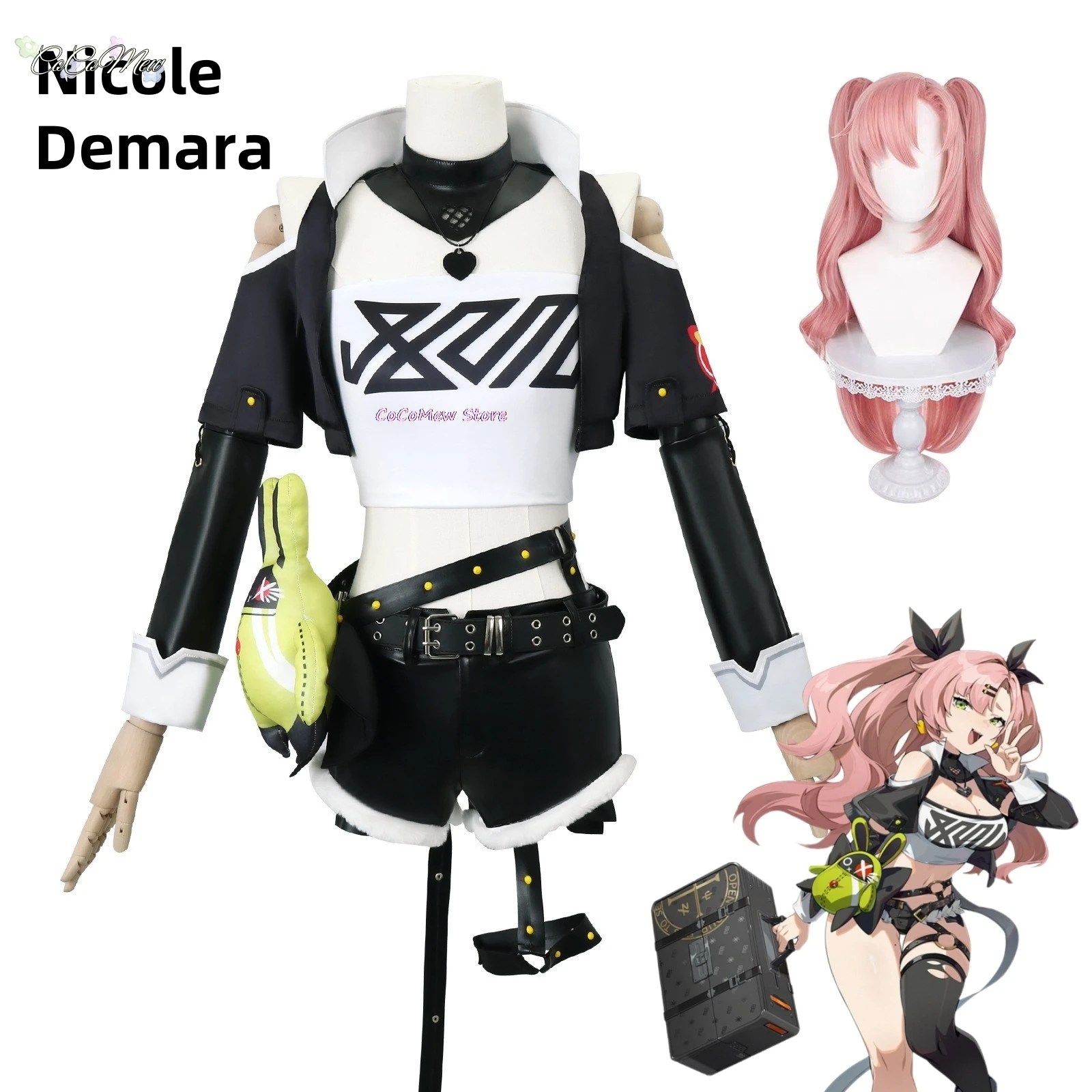 Nicole Demara Zenless Zone Zero Cosplay Costume Uniform Wig Anime Halloween Party Costumes Masquerade Women Game