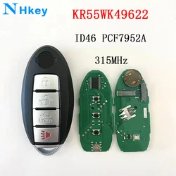 NHkey 315 MHz Oryginalny układ ID46 KR55WK49622 Pilot zdalnego sterowania 4 Btn do Nissan Murano 370z Infiniti EX35 EX37 FX35 QX50 2009-13 ﻿