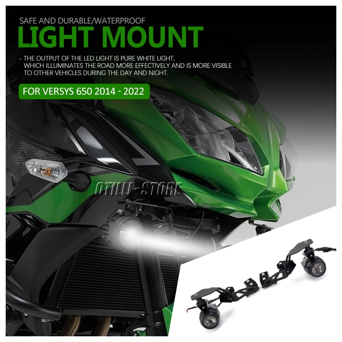 

Кронштейн противотуманной фары мотоцикла для Kawasaki VERSYS Versys 650 Versys 650, вспомогательные фары, лампа дальнего света, прожектор, фара