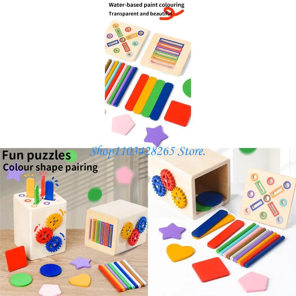 유아를위한 교육 모양 및 색상 분류 장난감 유아 유치원 감각 놀이 G2TE