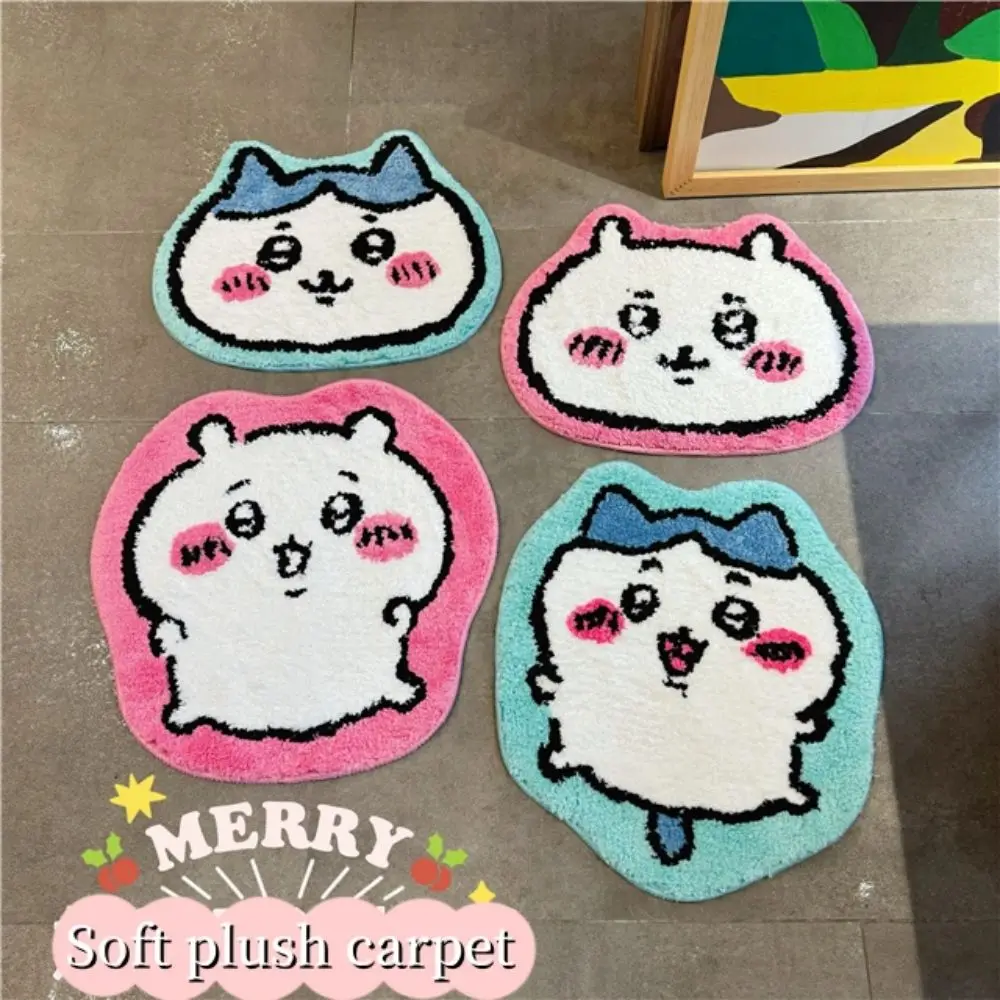 VIKAMA Cartoon Cute Big Face Floor Mat Waterproof Stain-Resistant Entrance Sofa Living Room Bedroom Home Decoration Carpet