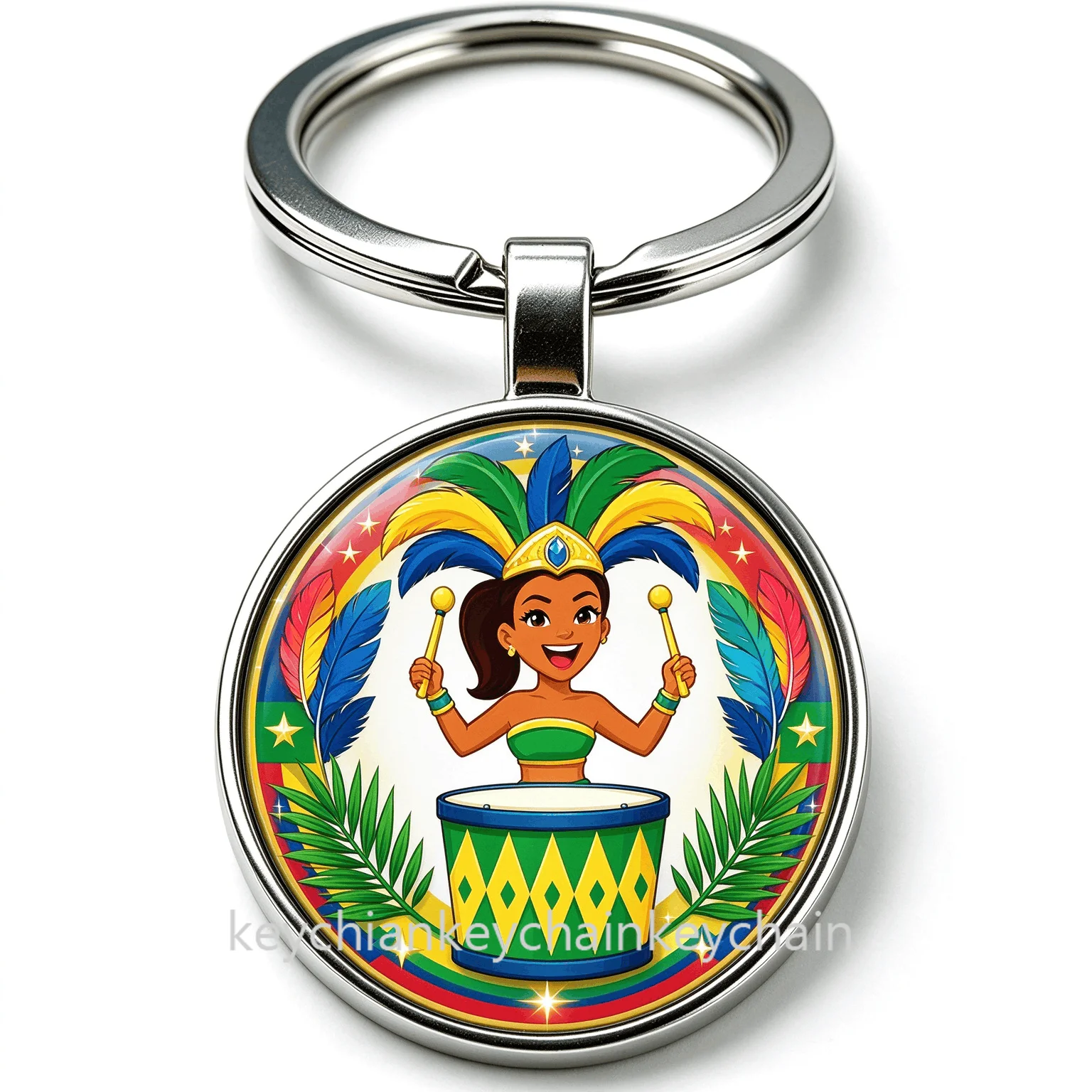 Brazil carnival dancer keychain Key Ring Pendant Car Bag Key Holder Gift