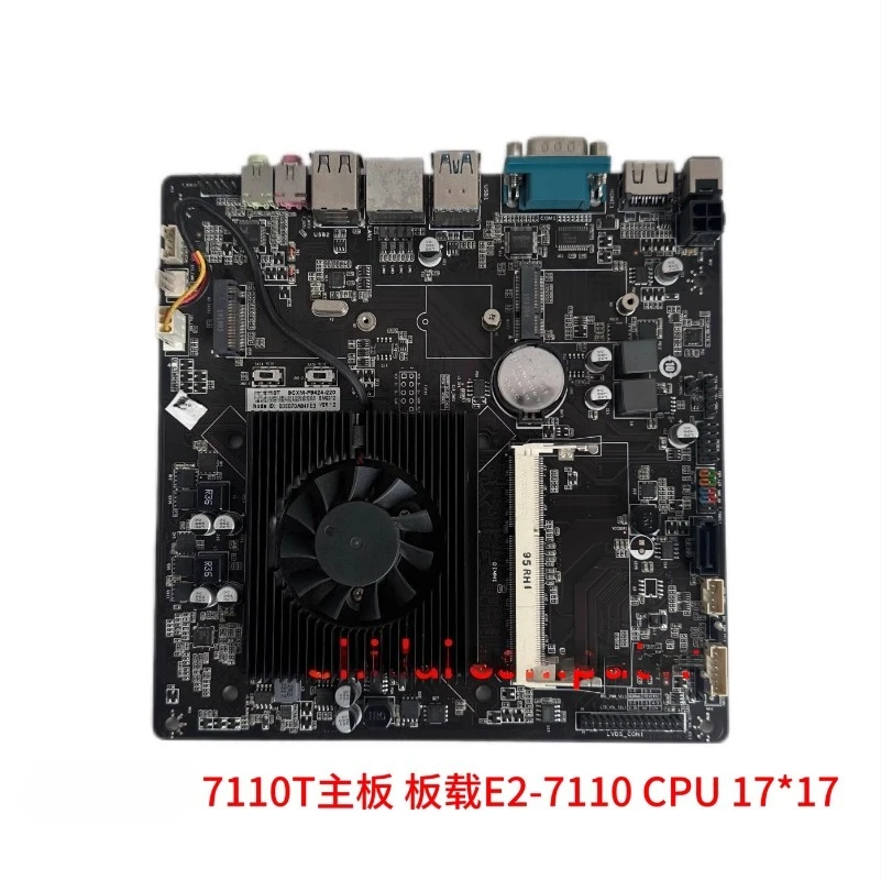 

Промышленная материнская плата 7110T, интегрированная, с процессором E2-7110, малогабаритная, ITX, USB3.0, DC, б/у, демонтированная