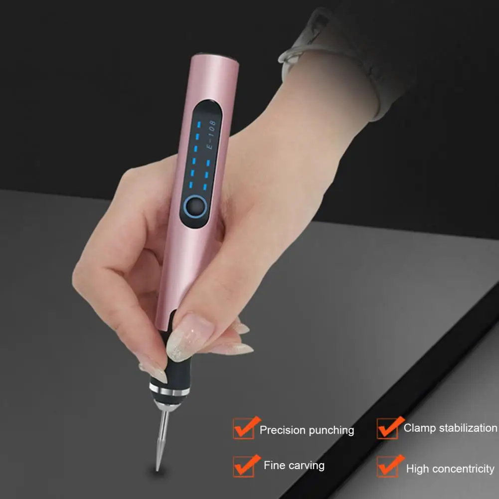 Mini Electric Engraving Pen Kit Ergonomic Design Portable USB Rechargeable Cordless Professional Engraver Pen Set