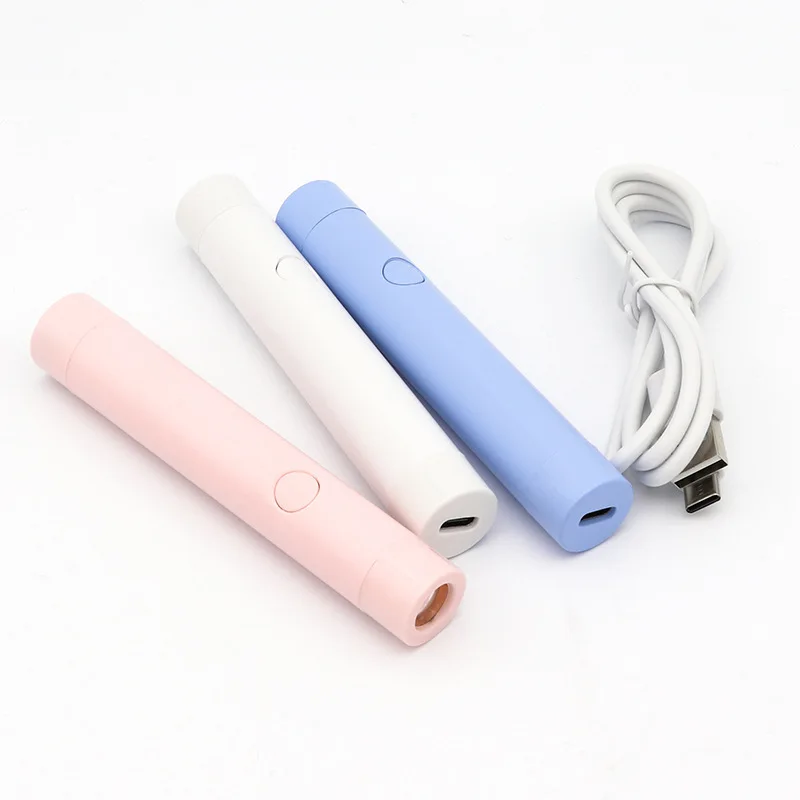 New LED mini Portable Pen Nail Light Therapy Machine Mini Rechargeable Nail Lamp Dryer