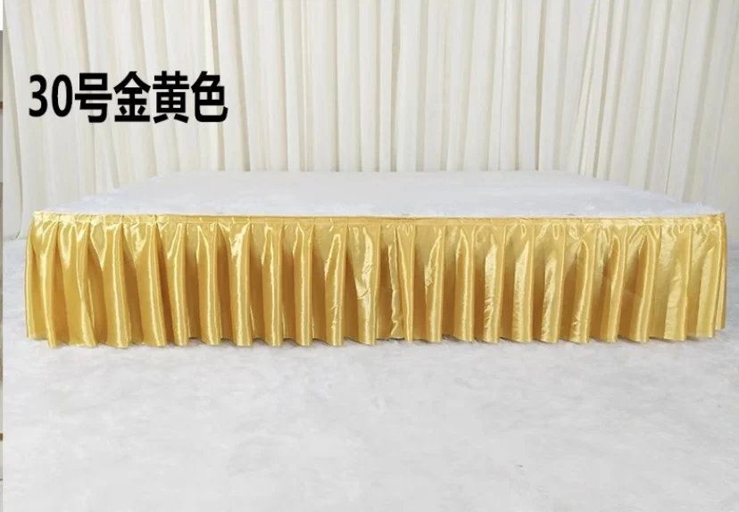 Table Skirts Gold For Birthdays Event Party Wedding Table Skirt Banquet Stage Table Skirting Table Cloth Baby Shower Decoration