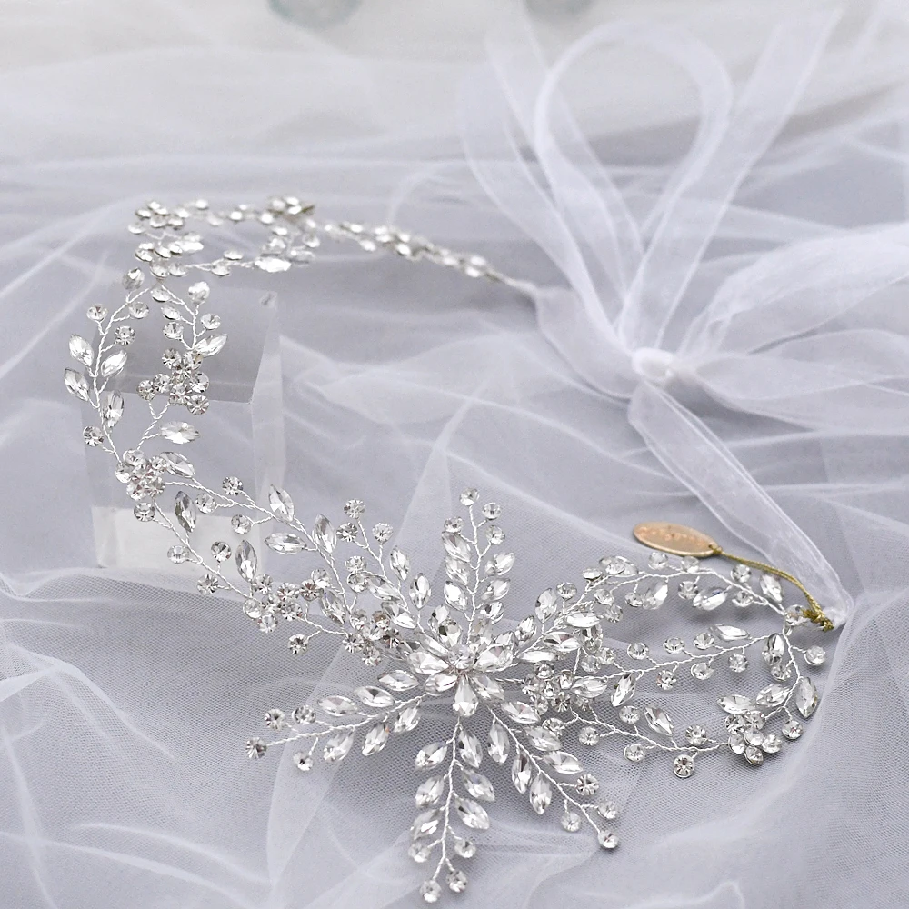 Bridal Wedding Rhinestone Belt For Wedding Dresses Fashion Party Wedding Belts Silver Color Bridesmaid Decorative Belts SH242