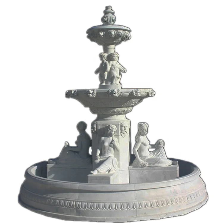 Contemporty Landscape  Water Garden Large Fountain with Statues Deposit Only