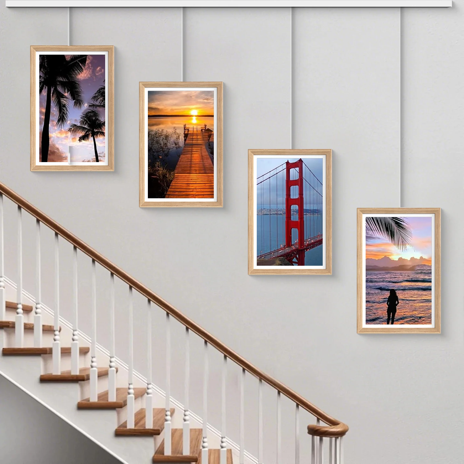 Smart Gallery Digital Photo Frame 1920 IPS Full HD Screen WiFi Wall Mountable Supports JPEG/PNG/BMP/GIF Multi-Device