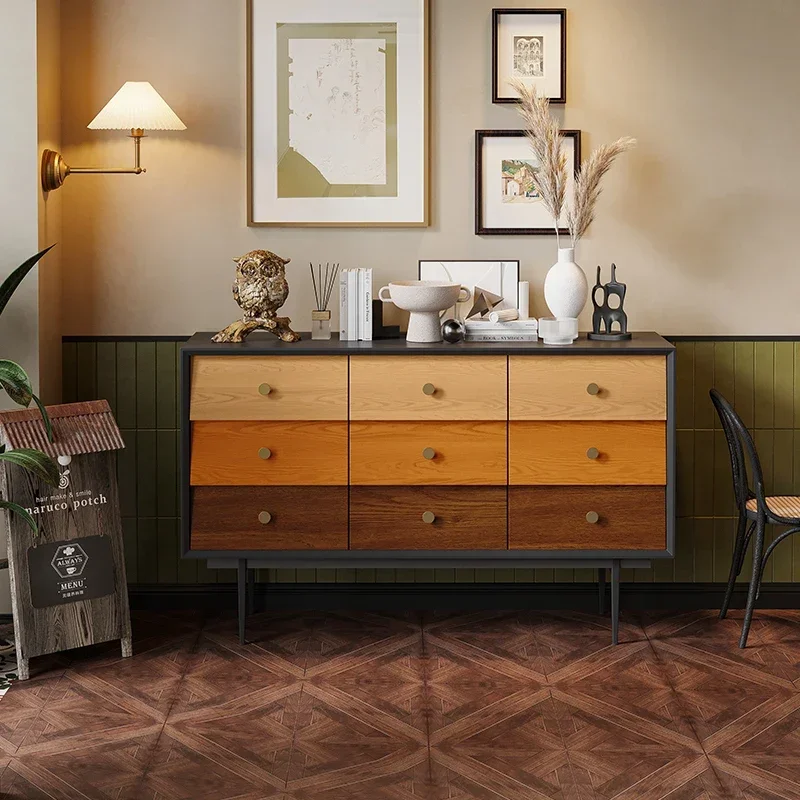 Rustic Living Room Cabinets Drawers Sideboard European French Wooden Cabinet Utility Nordic Woonkamerkasten Home Furniture