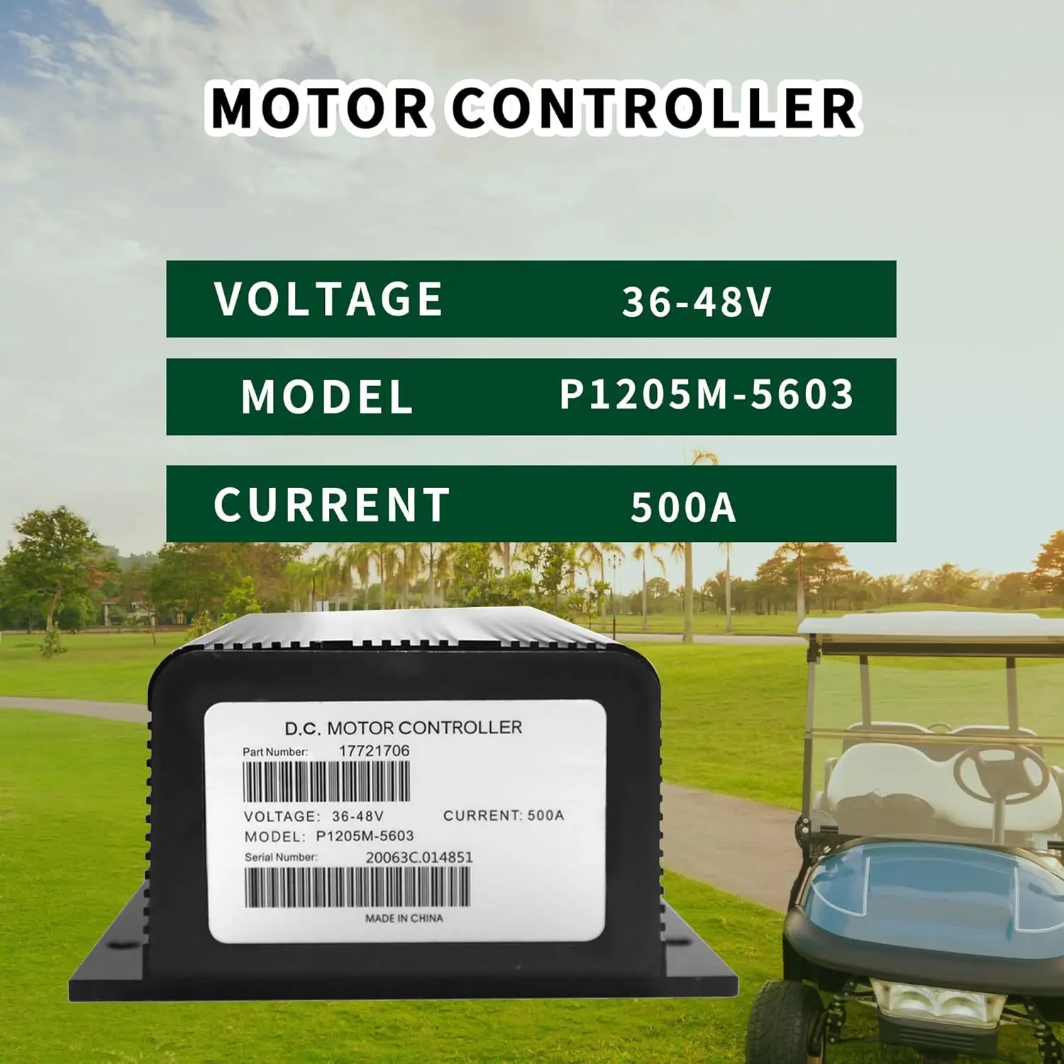 Golf Cart Accessories  Club Car Controller 36V-48V 1205-5603 P1205M-5603