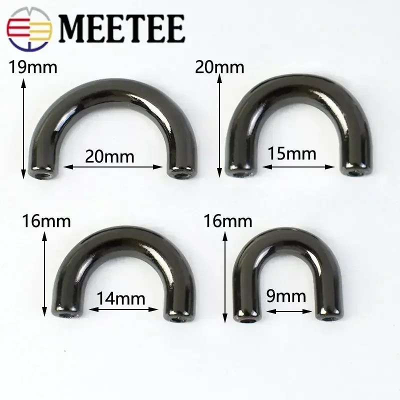 5/10/20/30Pcs Metal Buckle for Strap Fashion U Ring Bag Arch Bridge Clasp Screw Connector Hanger Belt Hook DIY Leather Craft