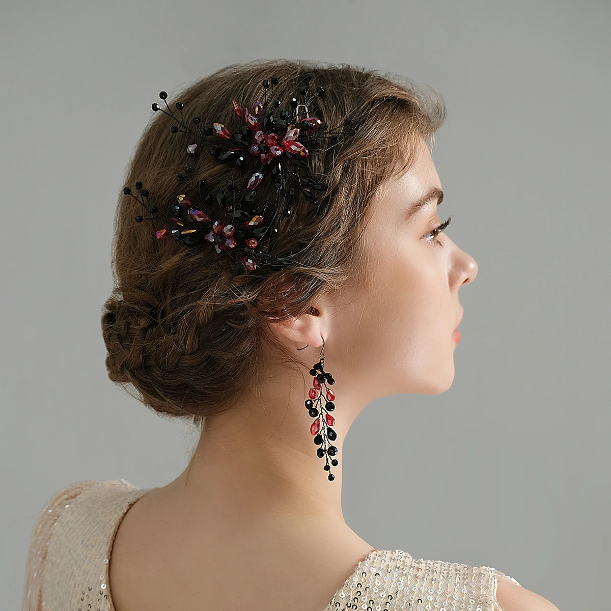 Halloween Spinne Haars pangen für Frauen Mädchen Pony Haarnadeln Strass Haars pangen Festival Prinzessin Haarschmuck Schmuck – Detail 27