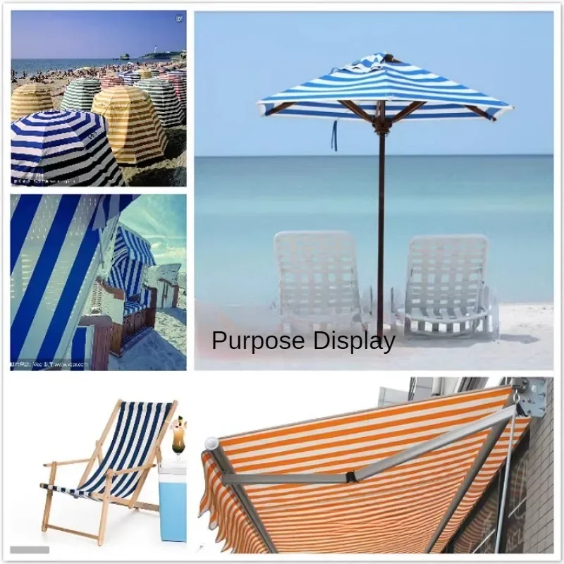 Striped Printed 420D Oxford Fabric Per Meter for Tents Tablecloth Awnings Beach Chairs Diy Sewing Waterproof Cloth Wearable Blue