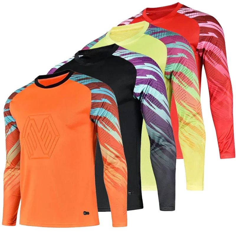 soccer goalkeeper jerseys shirts 2022 Men kids Football Long Sleeves Goal Keeper Uniforms Adult Kids Soccer Shirt Kit Goalkeeper