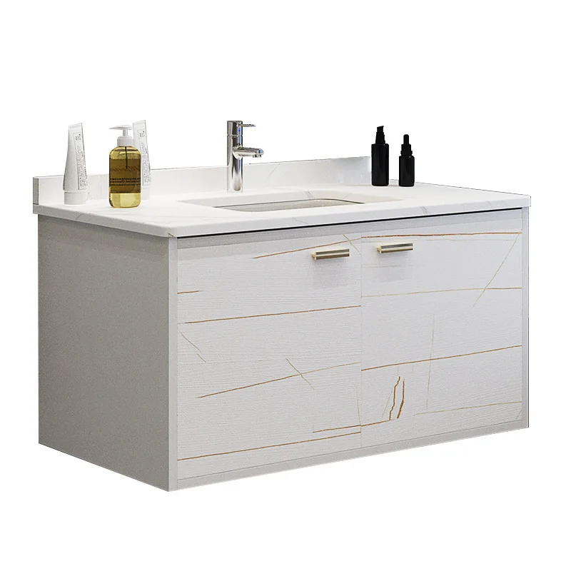 

Шкаф для ванной комнаты, встроенная раковина из каменной плиты, умывальник, унитаз, унитаз, умывальник для рук