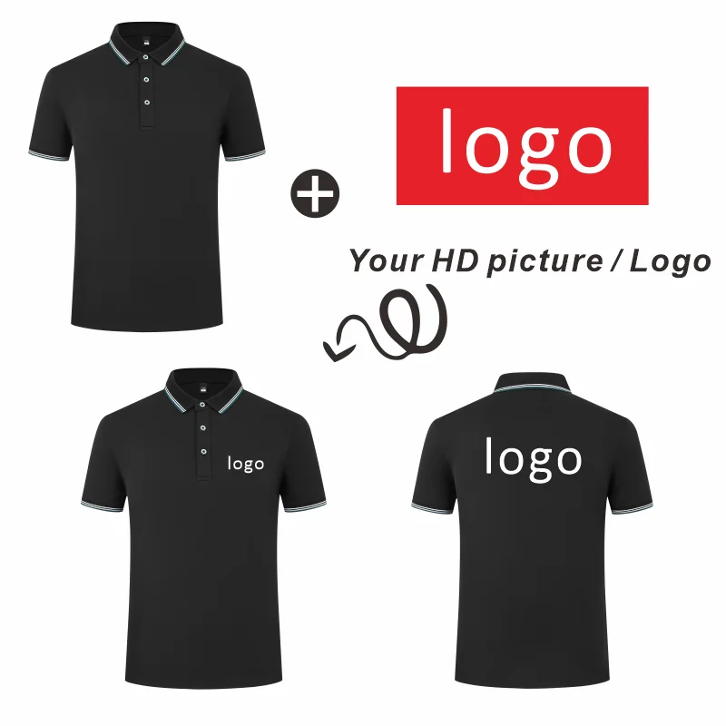 2024 New Polo Business Leisure Men\'s and Women\'s Polo Pattern Printing Embroidery Company Group Polo Customization