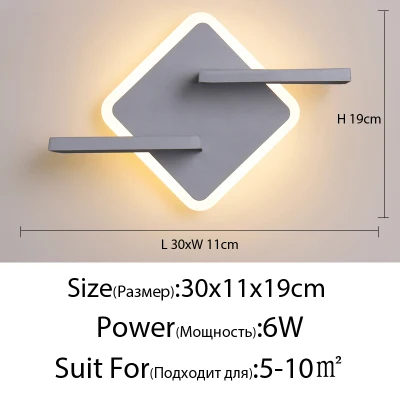 Imagem -04 - Led Minimalista Arte Sala e Quarto Decoração de Parede Lâmpadas Cabeceira Sofá Fundo Luminária Novo Design