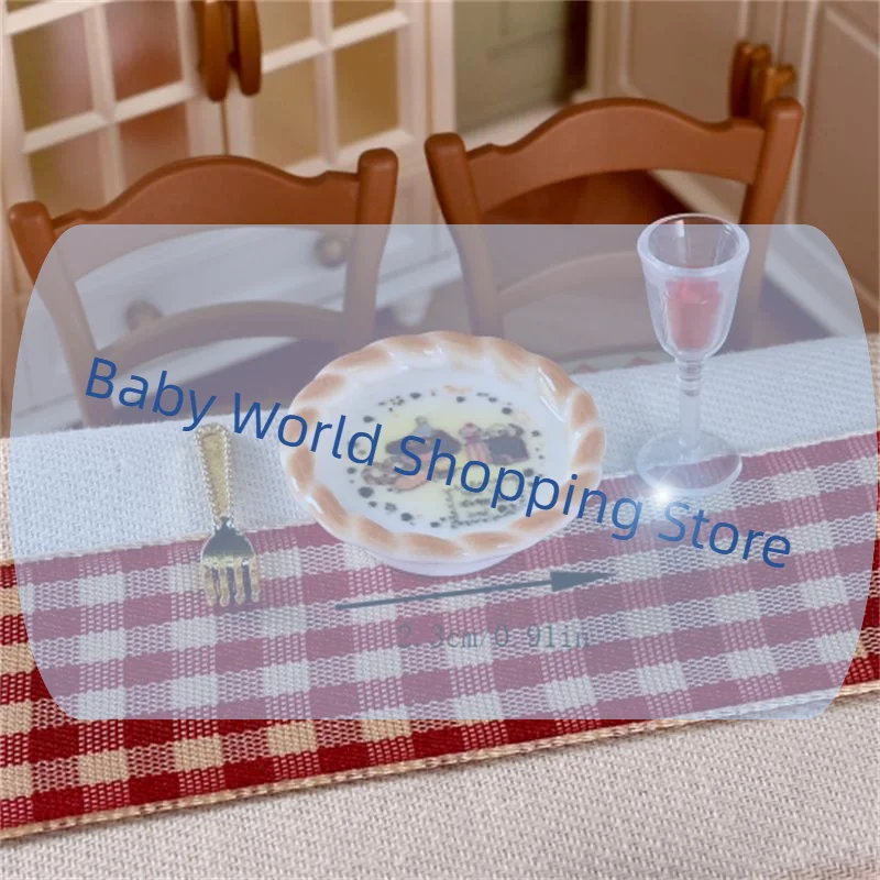 

10Pcs Miniatures Puppy Dog Print Bread Pan Models Doll House Accessories Decor Kids Pretend Play Toys DIY Gifts