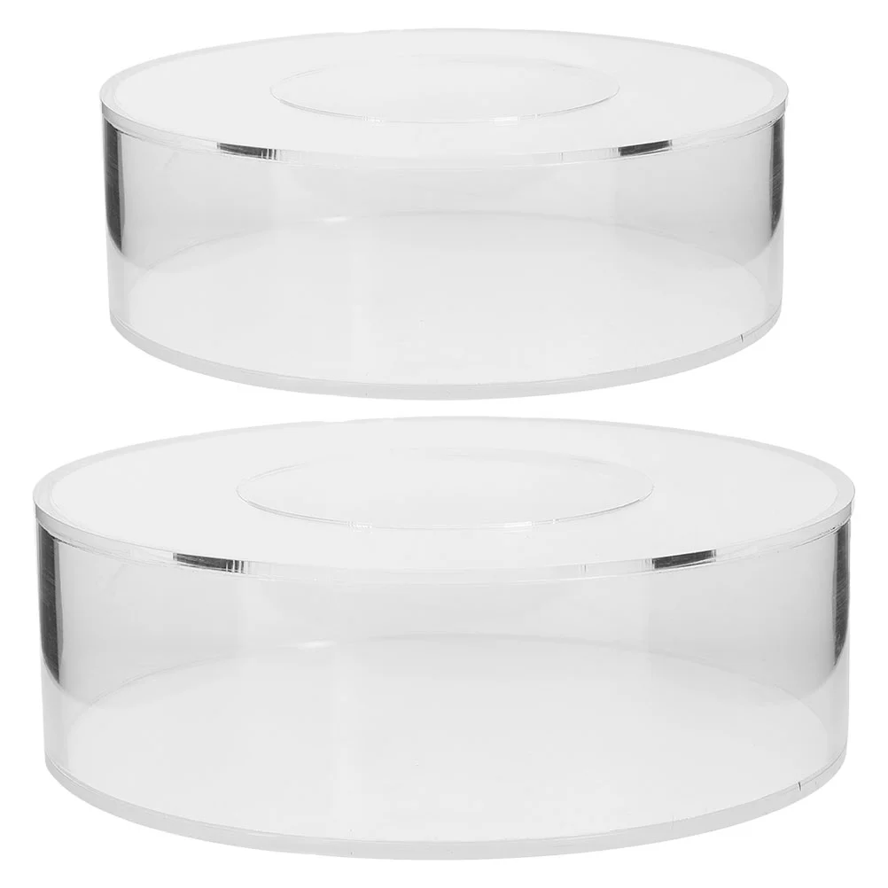 

2 Pcs Transparent Cake Stand Acrylic Fillable Festival Stands Clear Dessert Storage Holder Decorations