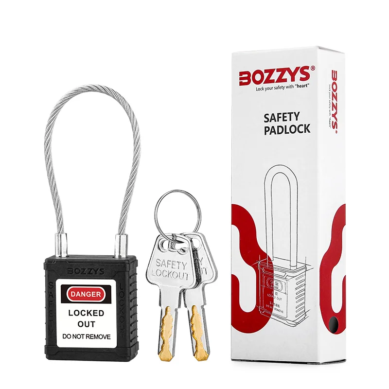 BOZZYS Lockout Padlock Loto Locks dengan Laser Coding dan Label Safety Padlocks untuk Industrial Lockout-Tagout