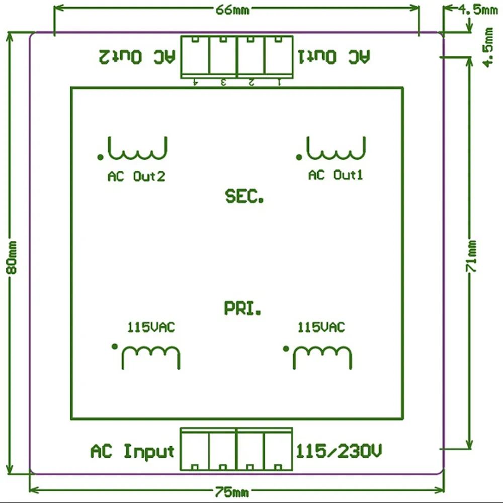 1PC 15VA/25VA Square Sealed Transformer Install PCB Gold Board For Talema/Bingzi