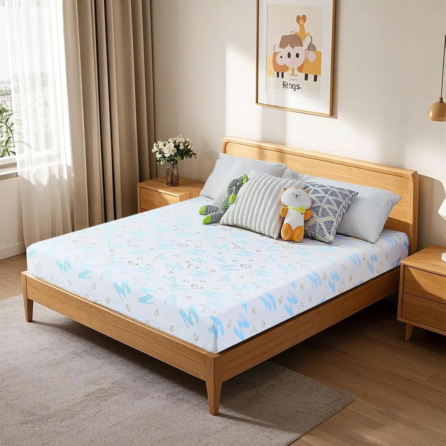 

5 Inch Twin Size Memory Foam Mattress New Version Medium Feel Fiberglass Free Removable Washable Cover