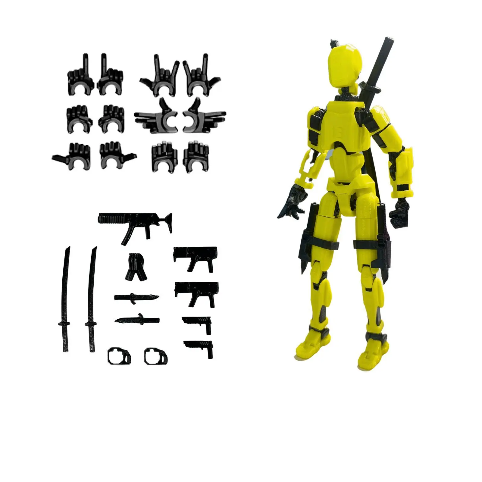 Com lotes de acessórios brinquedos imprimíveis 3d boneca da sorte multi-articular figura de ação móvel manequim boneca diy brinquedo decorativo de mesa