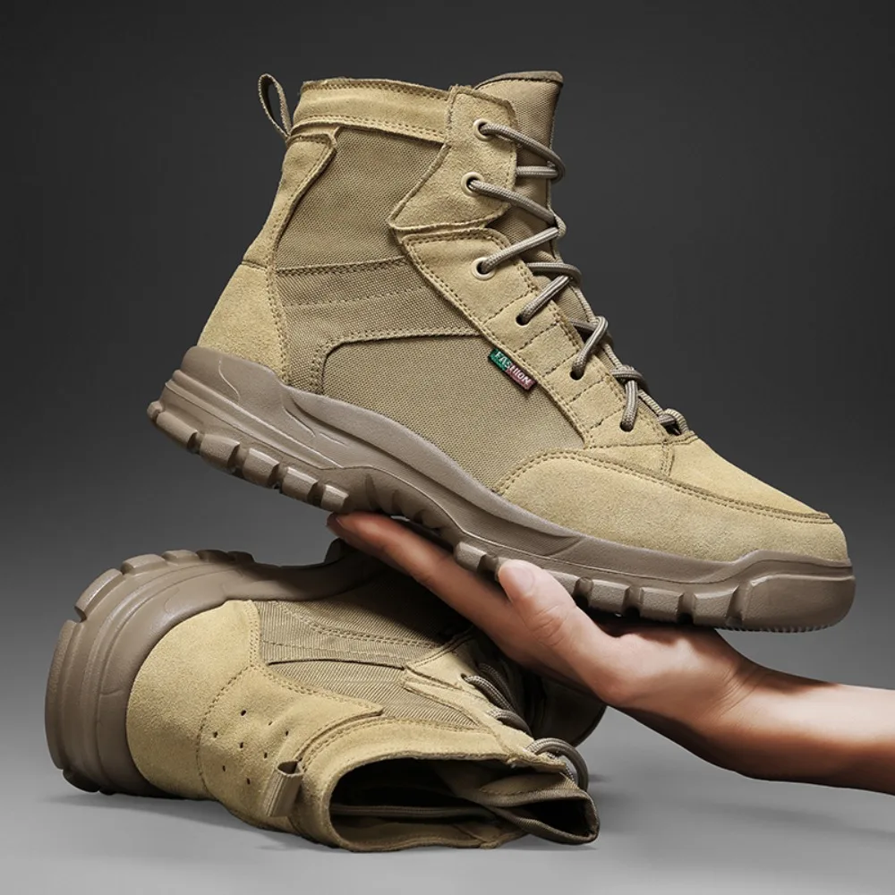 Men's Hiking Camping Hunting Shoes Outdoor Anti slip Tactical Boots High Quality Breathable Training Shoes Desert Boots