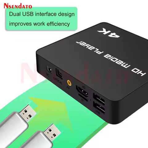 4K HD Media TV Player Box 1GB 8GB Dual USB Video AutoPlay Multime diaigital Signage Adverting Player For TV Box Monitor PC