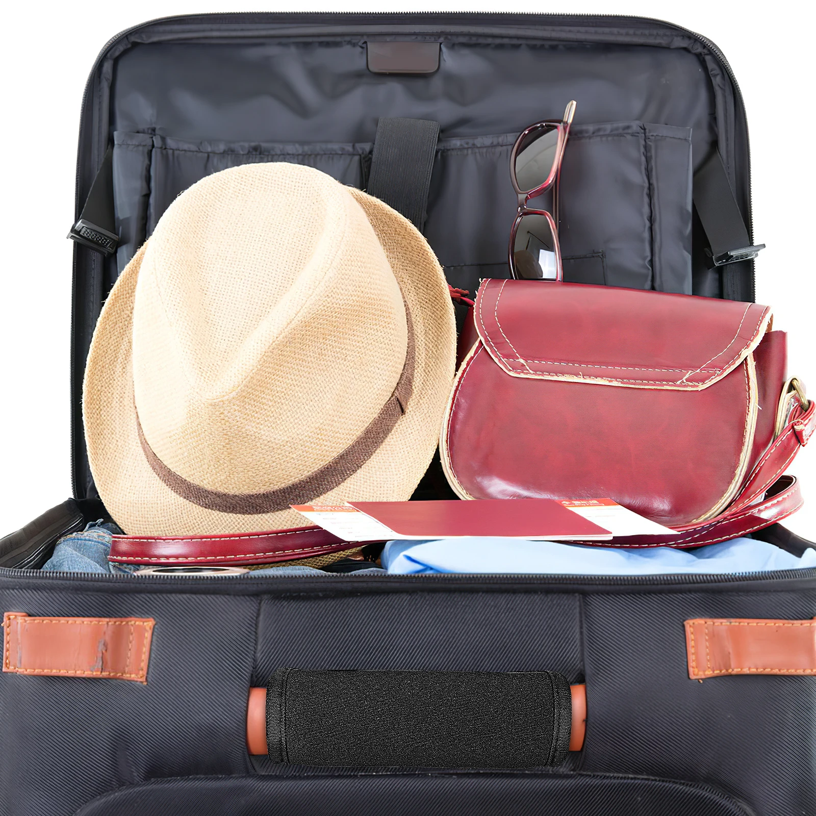 

Trolley Case Luggage Strap Diving Cloth Neoprene Covers Wrap Black Suitable Most Suitcases Boxes H bags Tote Bags Easy