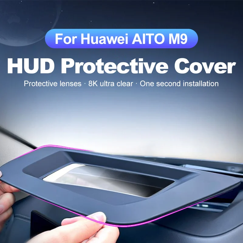 

for Huawei AITO M9 2024 2025 6 Seat Car HUD Protective Cover Head-Up Display Dust Cover Frame Windshield Car Accessorie Styling