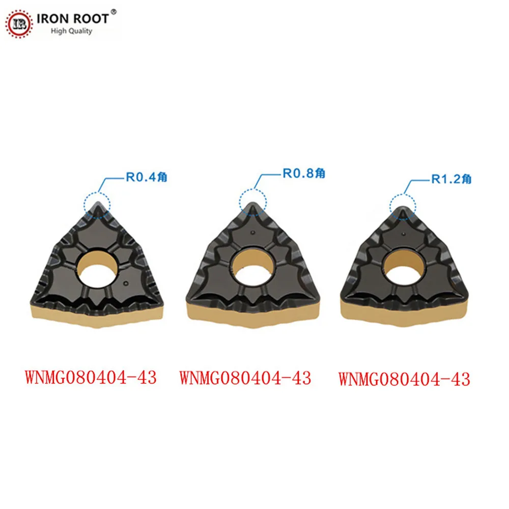 IRON ROOT WNMG080404,WNMG080408,WNMG080412,-43,GT,PK TG4245 CNC Lathe Turning Tool Carbide Turning Insert For MWLNR Tool Holder