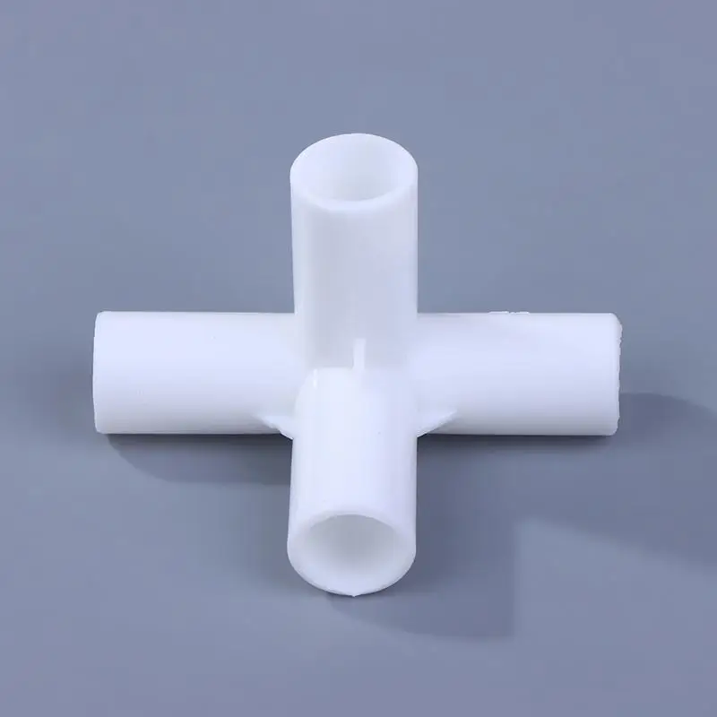 

White 12mm Plastic Pipe Connector DIY Shelf Tent Fixed Joint Fitting Tee Four Way Straight Elbow Wardrobe Hook Joint