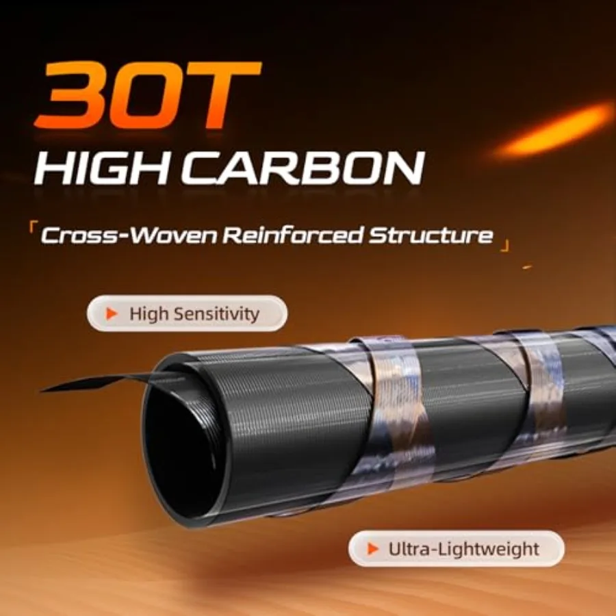 قضيب صب دوار خفيف الوزن من Magic L BFS مع حلقات توجيه Fuji O+A سريعة الحركة ومقعد بكرة جرافيت لسمك السلمون المرقط #2