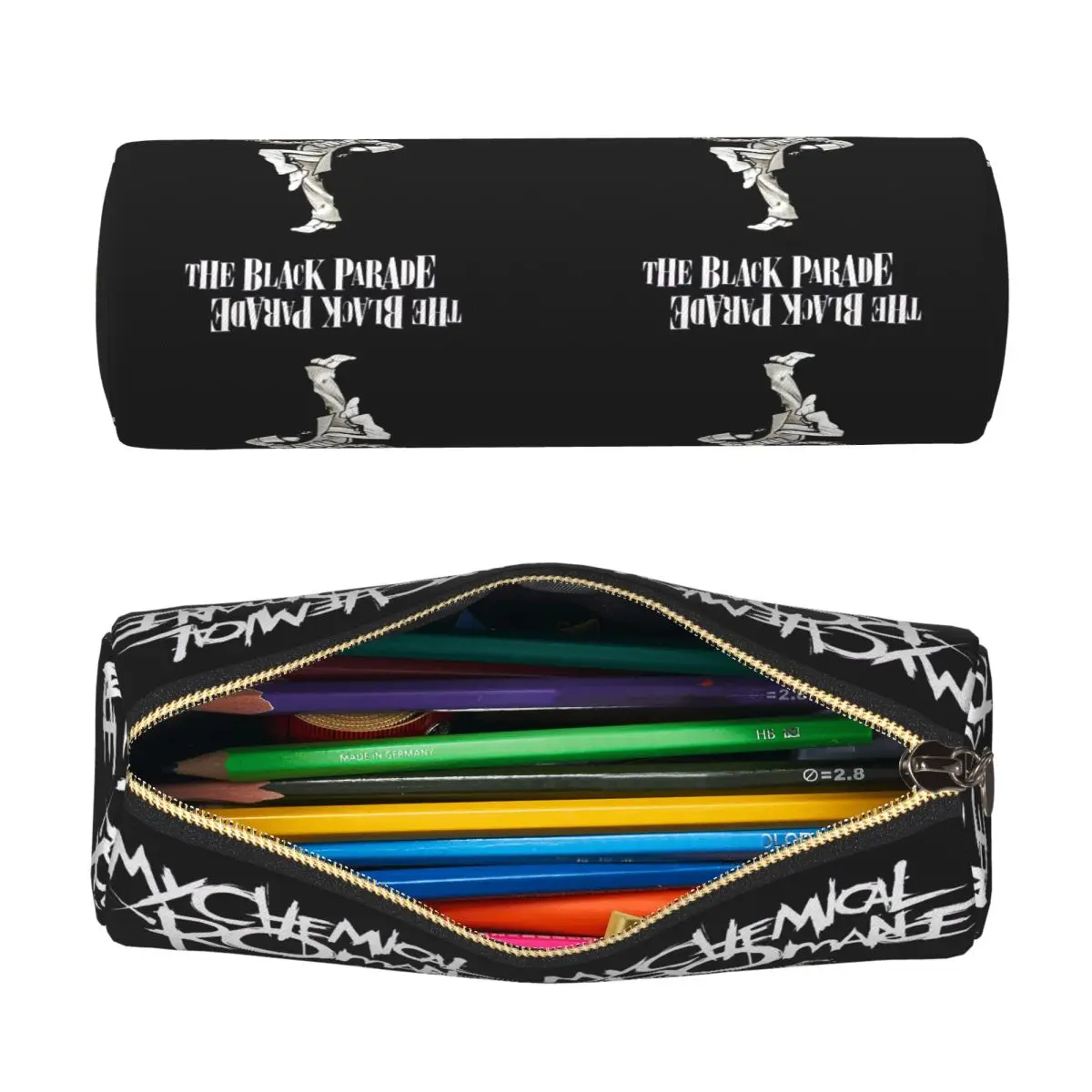 Rock MCR My Chemical Romance Pencil Case for Boys Girls Gifts Cylinder Pen Box Pencil Bag Pen Holder