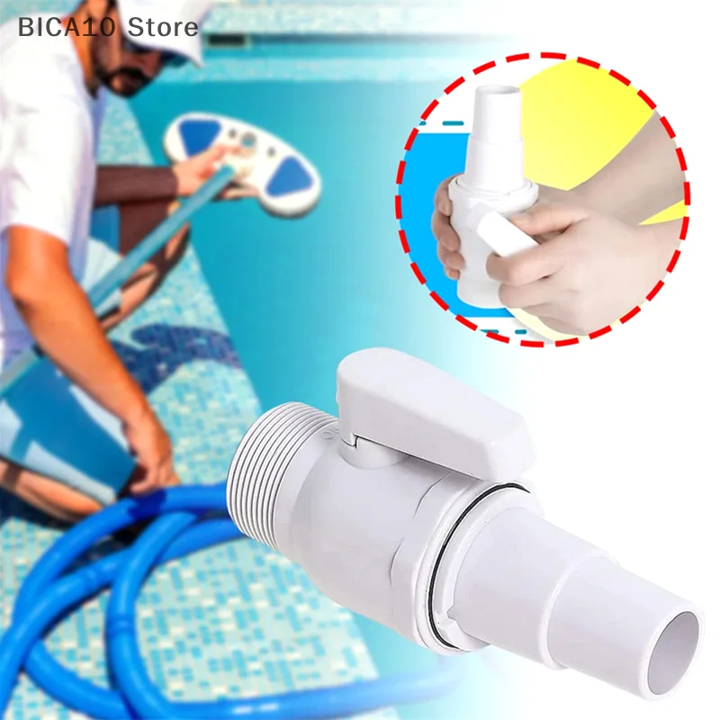 

2-ходовой шаровой кран Клапан насоса для бассейна 1,5–1,25 дюйма Стопорный разъем фильтра для бассейна Максимальный рейтинг давления 50 фунтов на квадратный дюйм для бассейнов