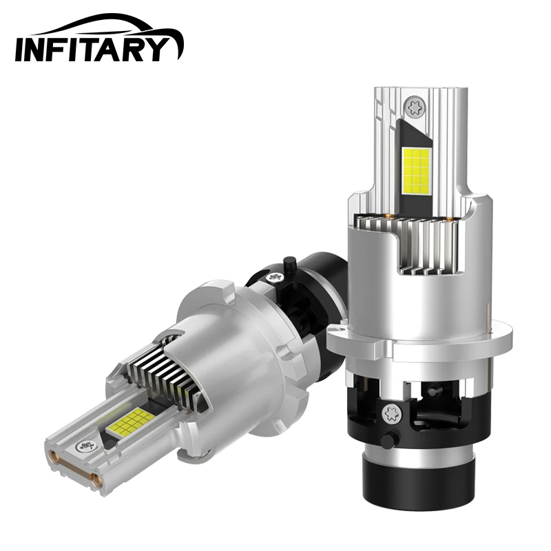 Infitary D2S LED Wireless Play and Plug Car LED Headlight Bulb D4S Auto Headlamp Automotive Repair Update Xenon HID D2R D4R